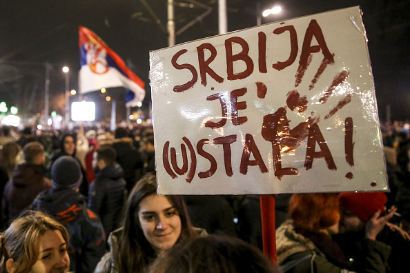 ‘Ready for violence’: Serbian hooligans target protesters
