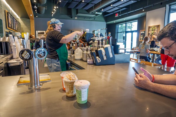 Starbucks baristas don’t just make coffee. They run 3 restaurants at once