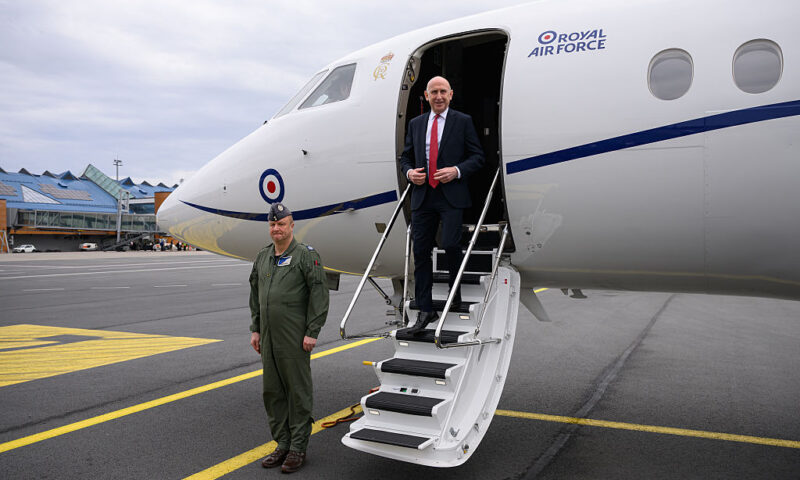 Jet carrying UK defence secretary had signal jammed near Russia