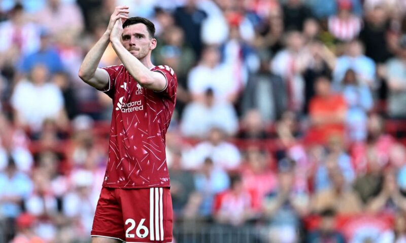 Andy Robertson given emotional Liverpool send-off with giant Anfield tifo as next club ‘confirmed’
