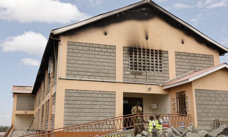 Eight students arrested after fire at girls school killed 16 children in Kenya