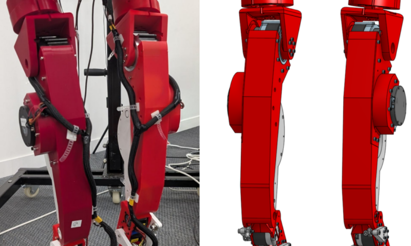 3D-printable humanoid legs let robotics experiments run wild