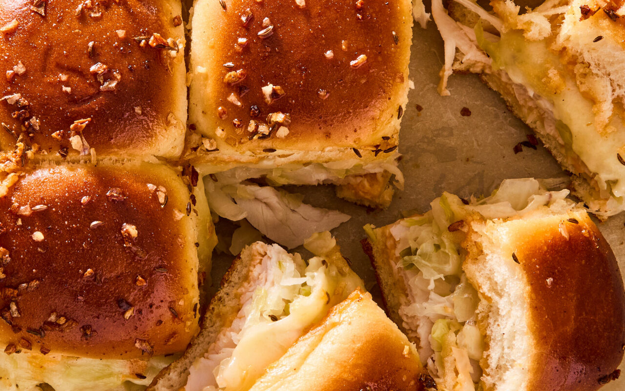Sidle Up to Turkey Reuben Sliders