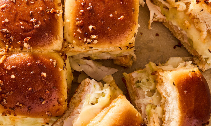 Sidle Up to Turkey Reuben Sliders