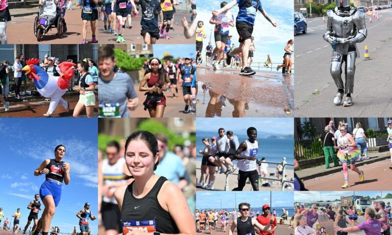 In pictures: Thousands tackle city-to-coast route in sweltering Edinburgh Marathon