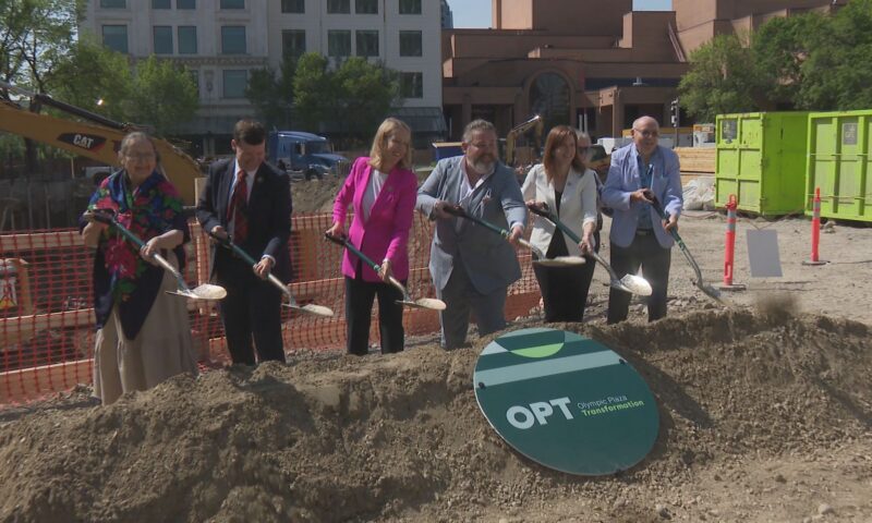 Construction begins on Olympic Plaza transformation project in downtown Calgary