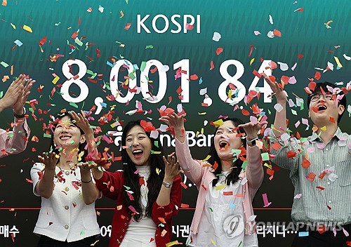 KOSPI’s daily turnover tops 40 tln won for 1st time amid stock rally
