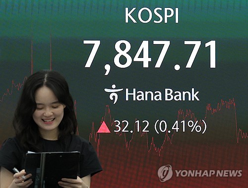 Seoul shares open at new record high over 8,000 on hopes for U.S.-Iran deal