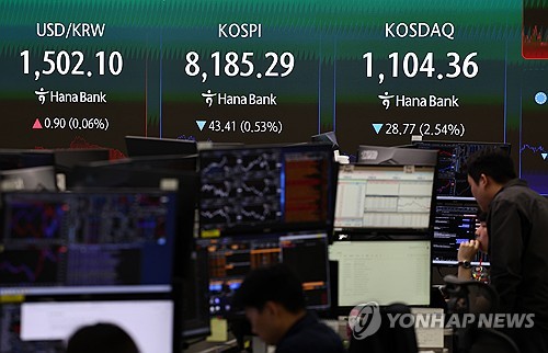 (2nd LD) KOSPI snaps 4-day winning streak on AI rally pause, renewed Iran tensions