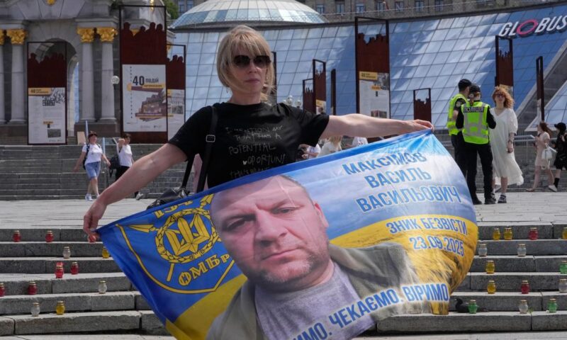 Ukrainians protest in Kyiv against Bill declaring missing soldiers dead