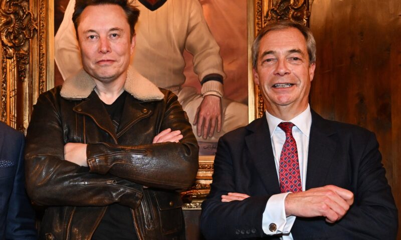 Farage hits out at Elon Musk over support for Reform rival Restore UK in Makerfield byelection