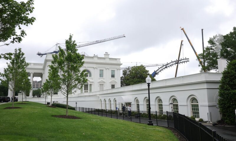 Construction work has started at the White House for the UFC ring to celebrate Trump’s birthday