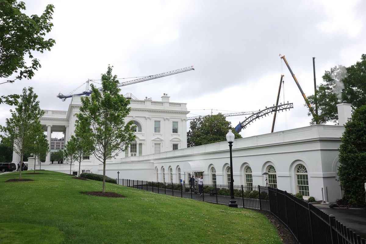 Construction work has started at the White House for the UFC ring to celebrate Trump’s birthday