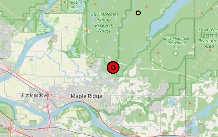 Wildfire sparks overnight response in B.C Maple Ridge forest