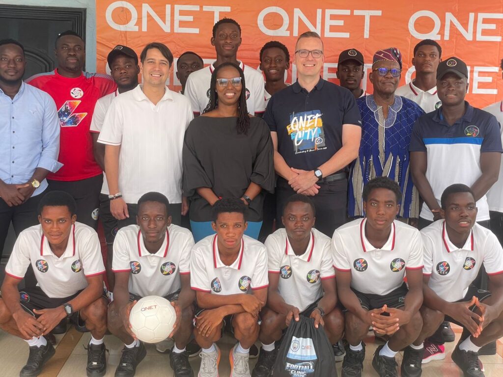 QNET donates football equipment to S Inkoom Football Academy