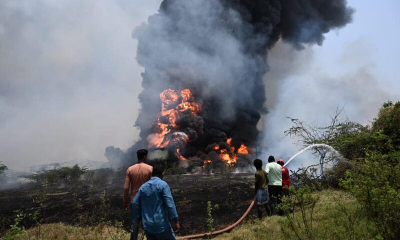 Major fire at oil godown in Manali