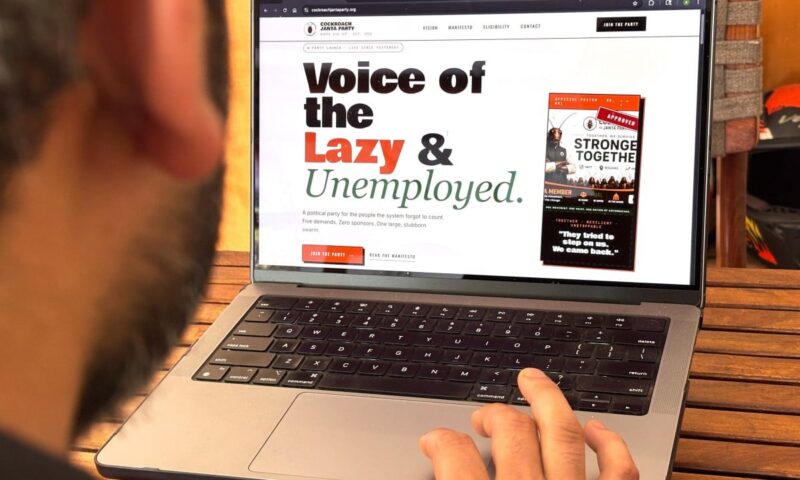 Mock cockroach-theme political party draws India’s jobless youth, Modi’s rivals