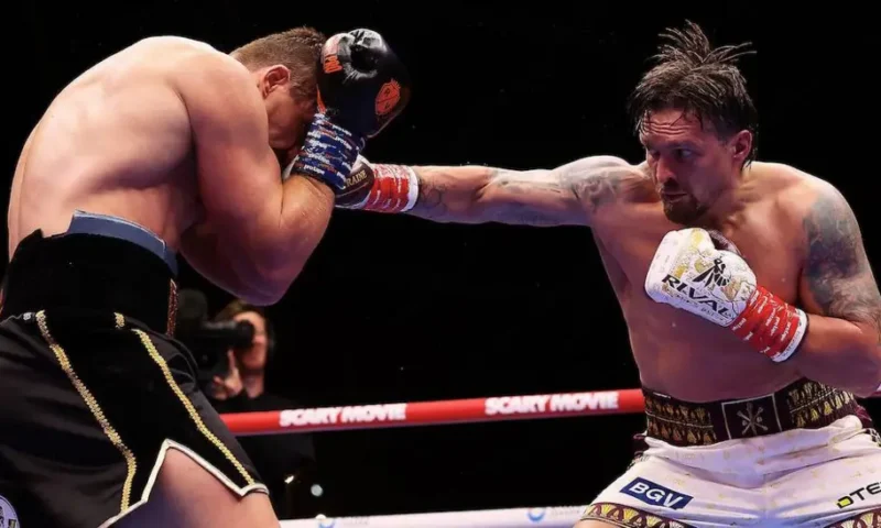 Usyk keeps titles with controversial Verhoeven stoppage