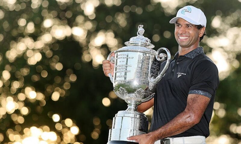 Aaron Rai shares the unthinkable thing his father was doing during his PGA Championship victory