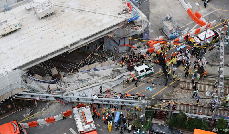 South Korea overpass collapse kills three people during safety inspection