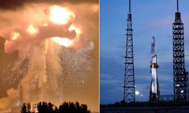 Blue Origin rocket explodes on launch pad during test at Cape Canaveral