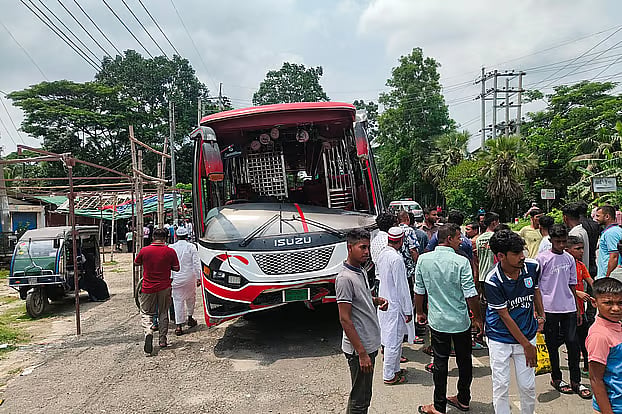 Five killed in collision between passenger bus and motorcycle in Gopalganj