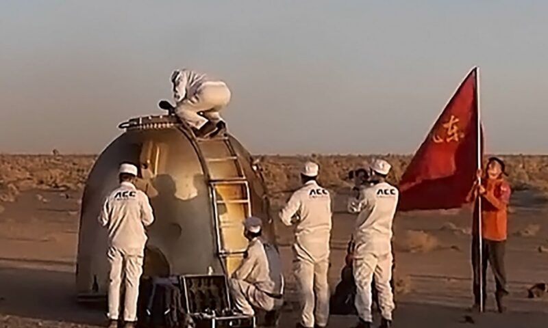 Chinese astronauts land safely in former top secret nuclear missile test site