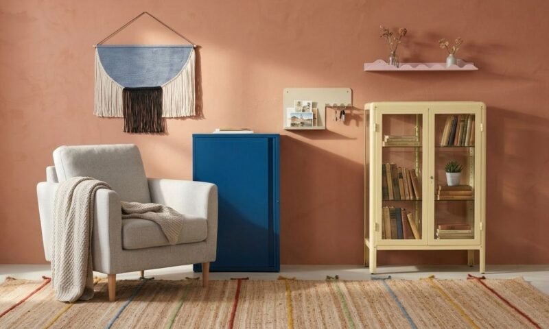 IKEA living room trends for summer: playful colors and open storage for a welcoming space that’s packed with personality