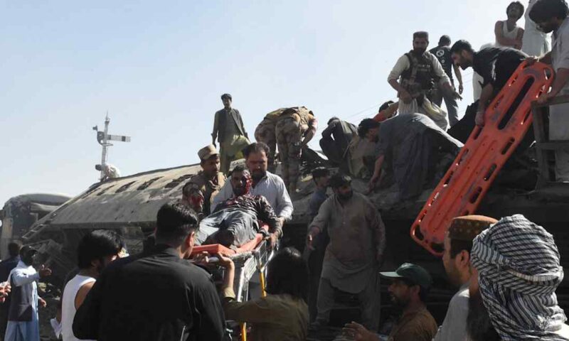 Bombing near railway track in Pakistan kills at least 16
