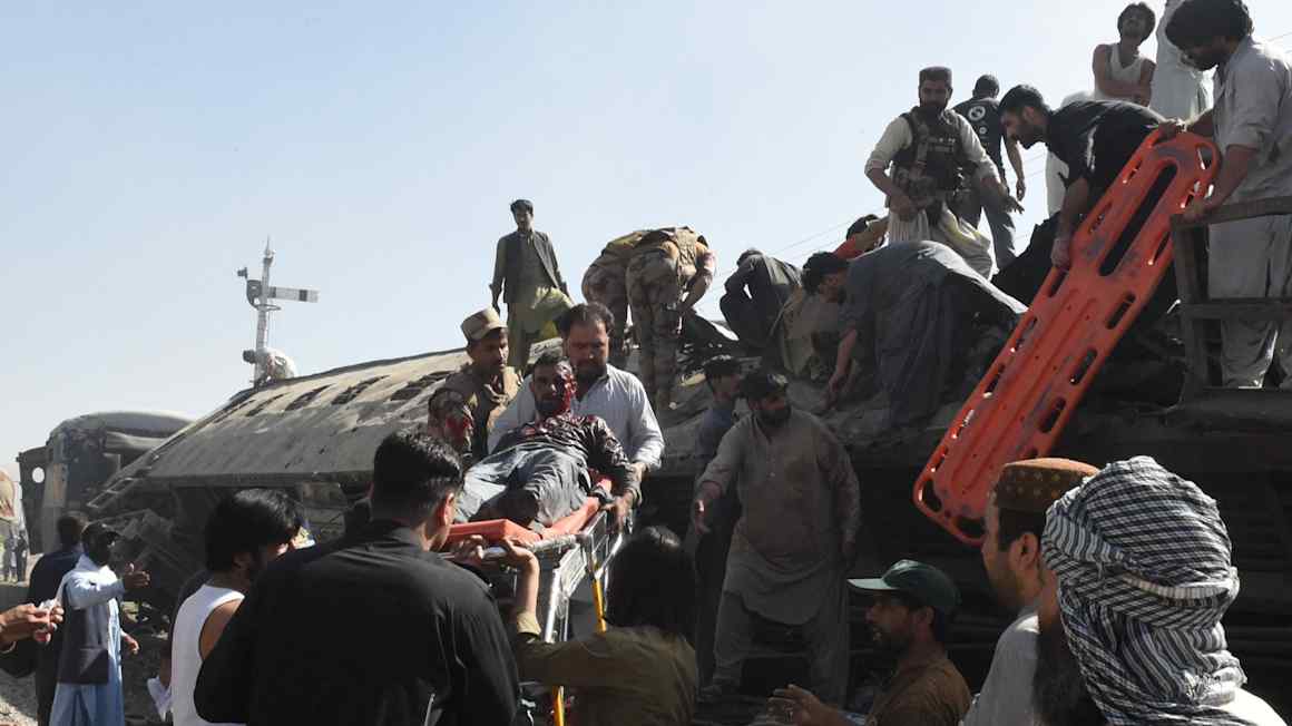 Bombing near railway track in Pakistan kills at least 16