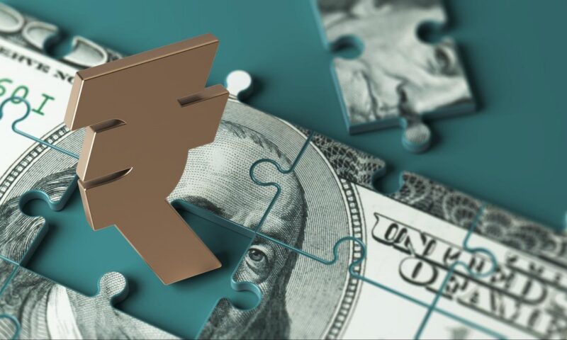 Rupee falls 47 paise to close at 95.73 against U.S. dollar