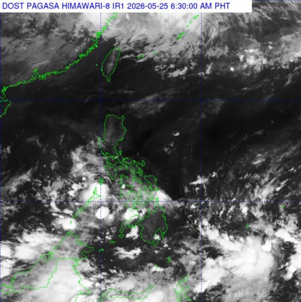 LPA trough to bring rain over Palawan, Mindanao on Monday