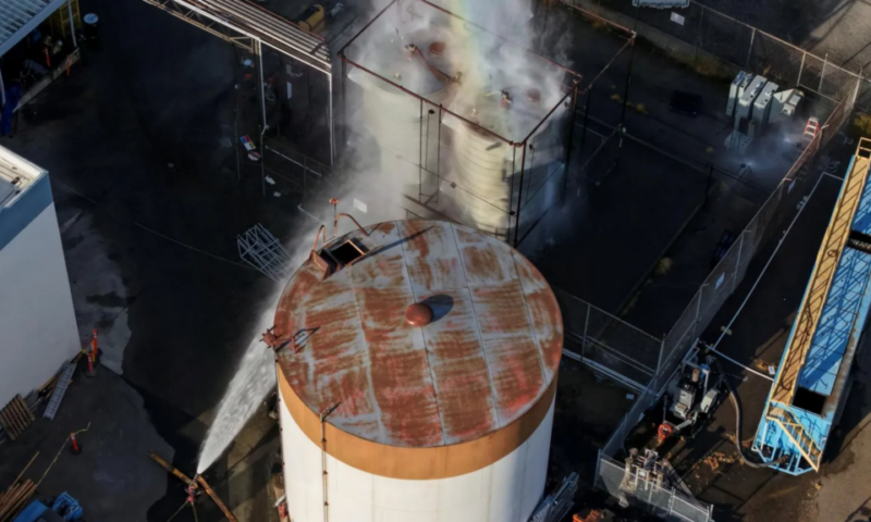 California declares emergency as fire crews race to contain toxic leak