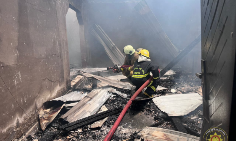 Fire destroys six-bedroom house in Koforidua