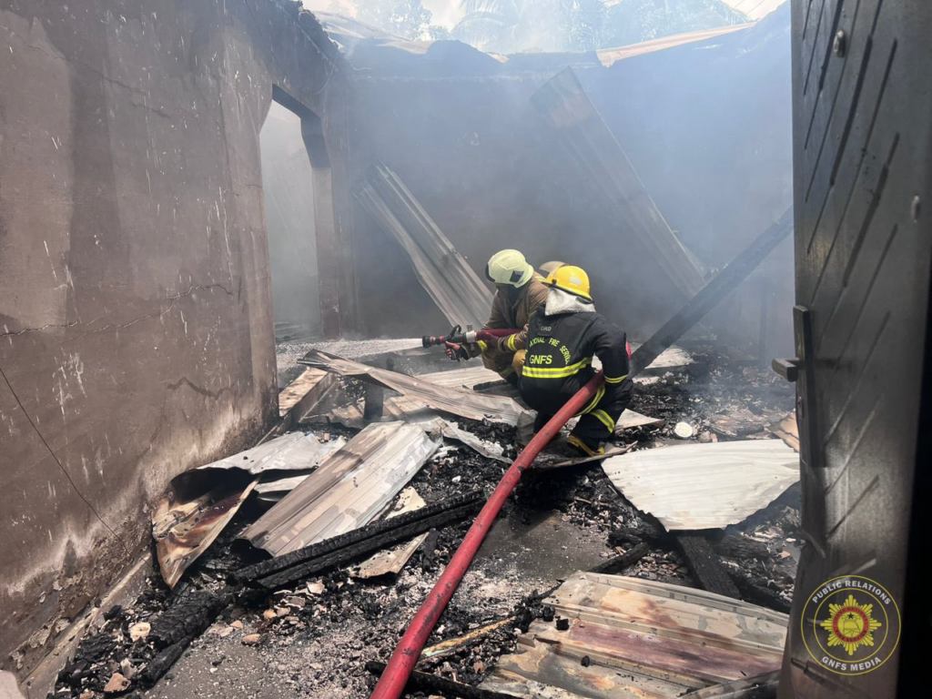 Fire destroys six-bedroom house in Koforidua