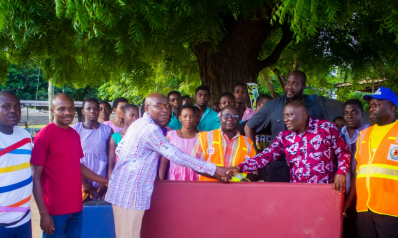 Keta MP offers relief to Afiadenyigba SHS after fire outbreak