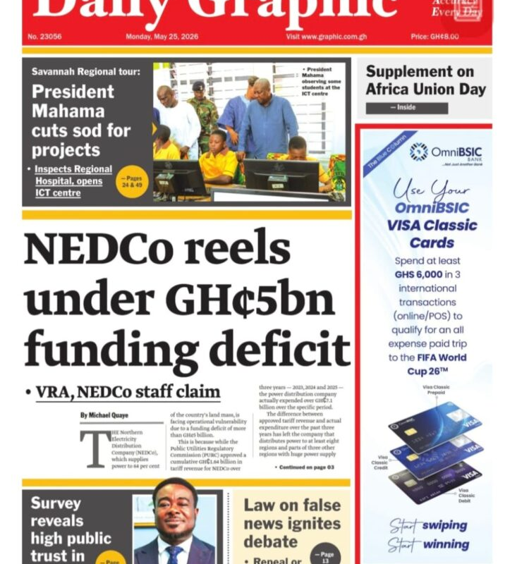 Today’s Front pages: Monday, May 25, 2026