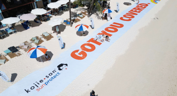 Kojie.san SunProtect takes over Boracay shores with the Philippines’ longest beach towel
