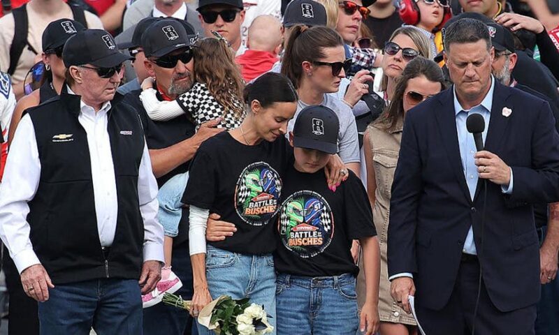 Kyle Busch’s family surrounded by drivers and team owners during heartfelt Coca-Cola 600 ceremony
