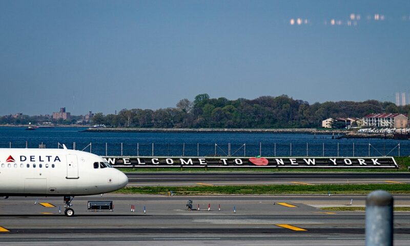 LaGuardia Airport AI hologram answers traveler questions