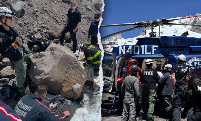 Rescuers free climber trapped beneath 16,000-pound boulder on Oregon’s Mount Hood in complex operation