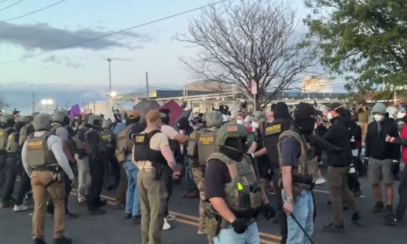Anti-ICE agitators clash with federal agents outside New Jersey detention center as tensions escalate