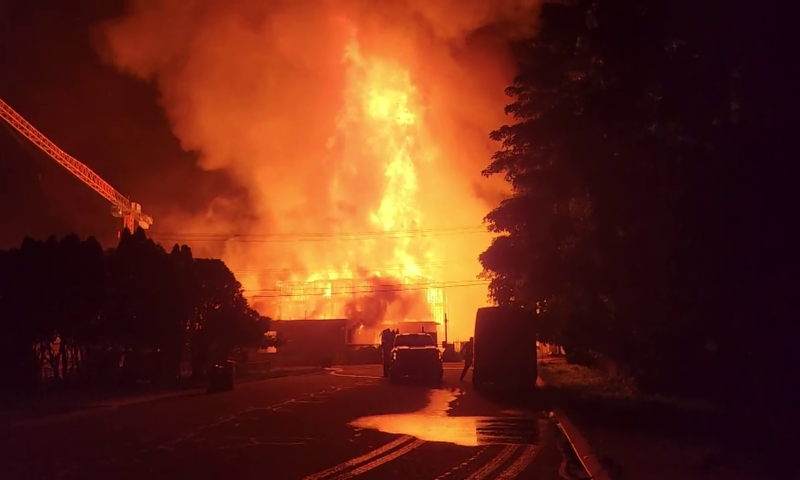 Massive fire in Penticton as long-term care home under construction ignites