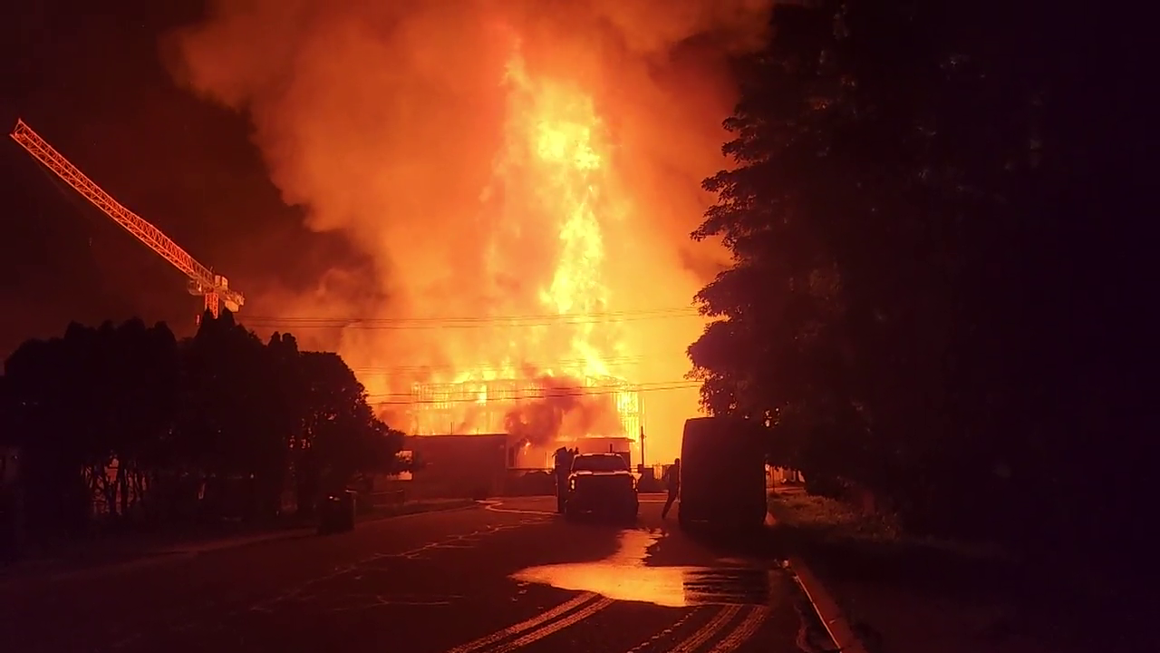 Massive fire in Penticton as long-term care home under construction ignites