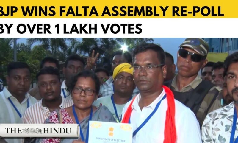 Watch: Falta assembly re-poll: BJP’s Debangshu Panda storms to victory