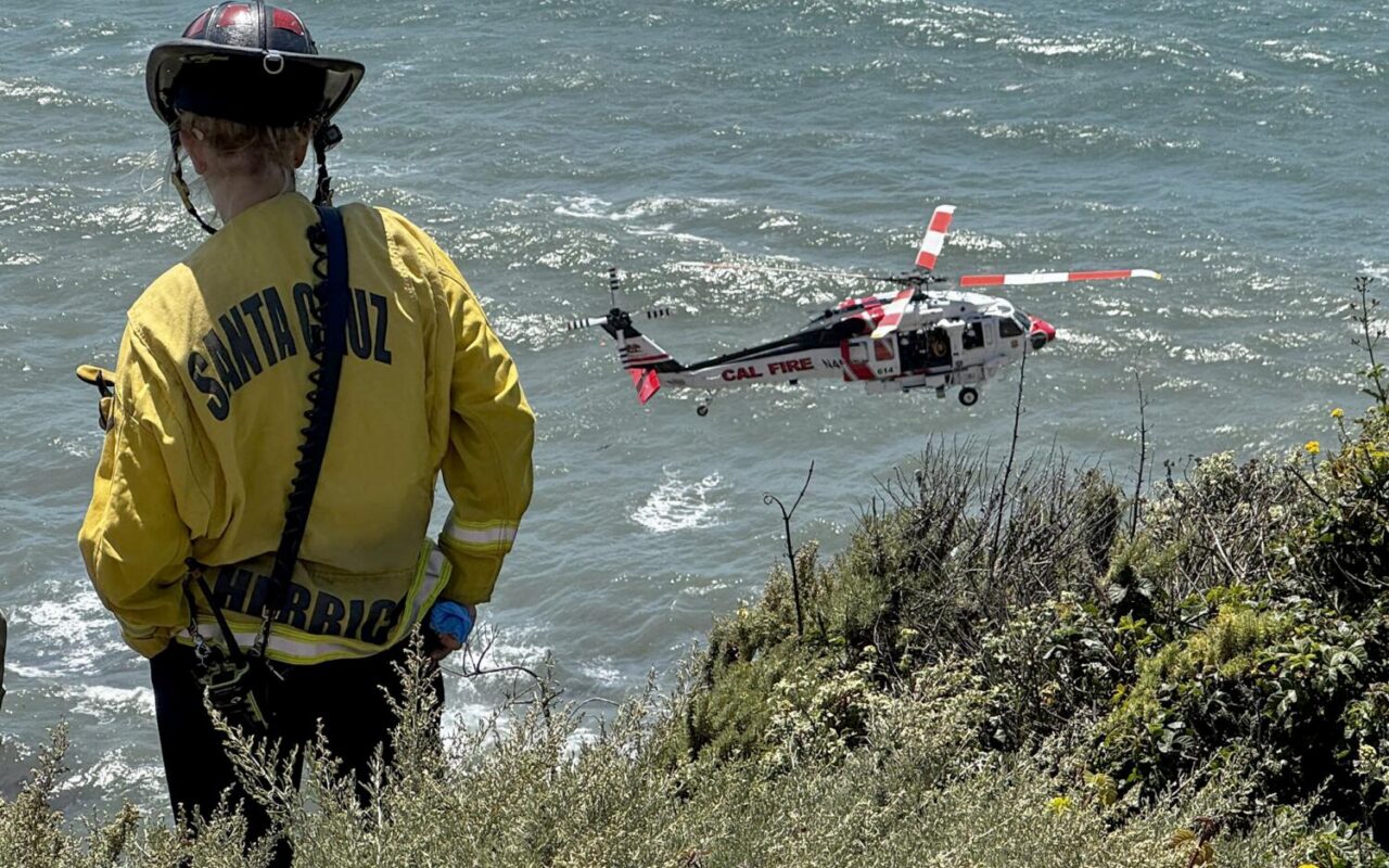 Man dies after car plunges 500 feet off Highway 1 cliff onto beach