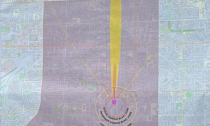 Explosion would cause significant damage around Garden Grove plant, blast zone map shows