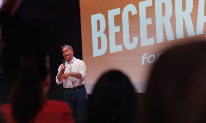 Becerra gains support in latest poll with Steyer and Hilton not far behind