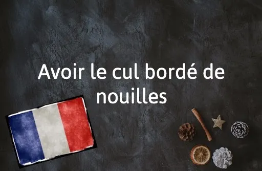 French Expression of the Day: Avoir le cul bordé de nouilles