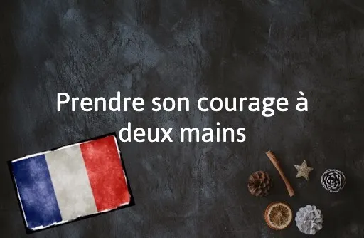 French Expression of the Day: Prendre son courage à deux mains